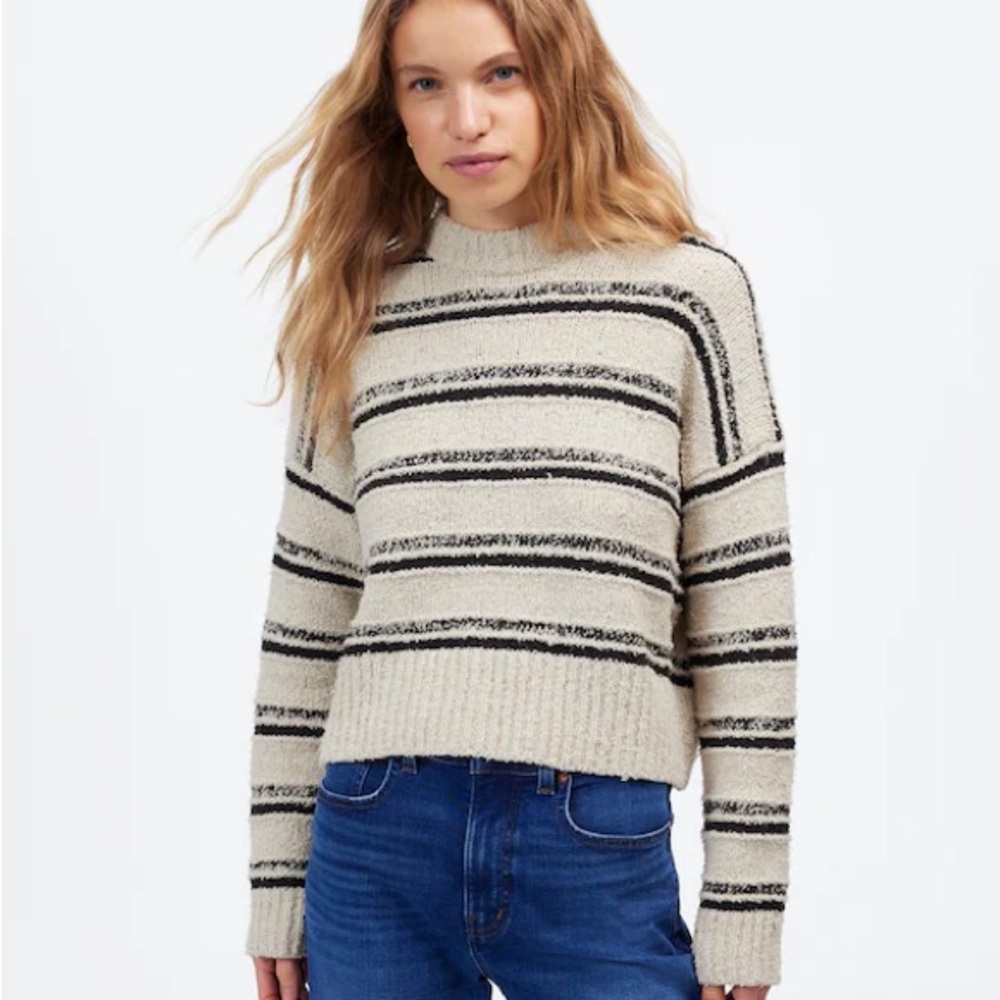 Madewell Eyelash-Yarn Crewneck Sweater, Large
